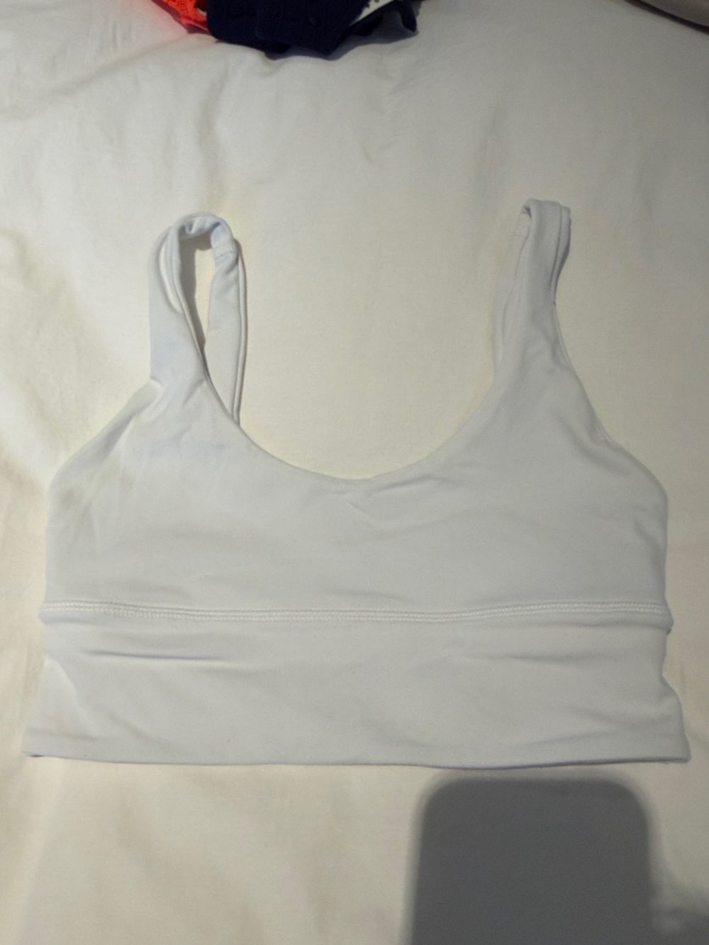 lululemon athletica White Scoop Sports Bra
